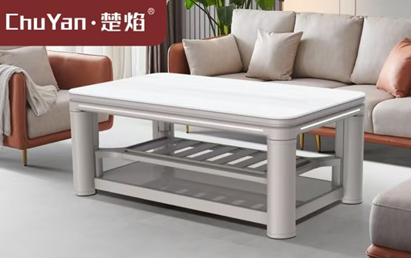 尊龙官方高端升降茶几电暖桌 茶几智能升降电器C23-6D-卡拉米白[底板升降]