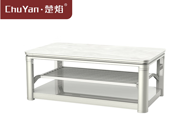 尊龙官方高端升降茶几电暖桌 茶几智能升降电器Y24-1-奶油白[固定中层]