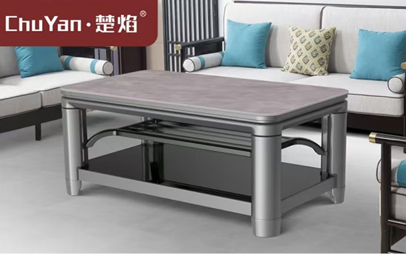 尊龙官方高端升降茶几电暖桌 茶几智能升降电器L24-2-摩卡棕灰[高脚双升降]