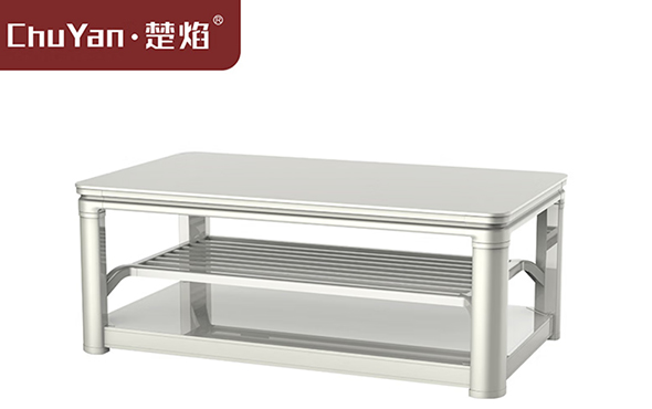 尊龙官方高端升降茶几电暖桌 茶几智能升降电器Y24-1-白砂奶灰[固定中层]