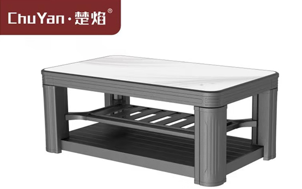 尊龙官方高端升降茶几电暖桌 茶几智能升降电器Q23-2-雨花石玉[双升降]